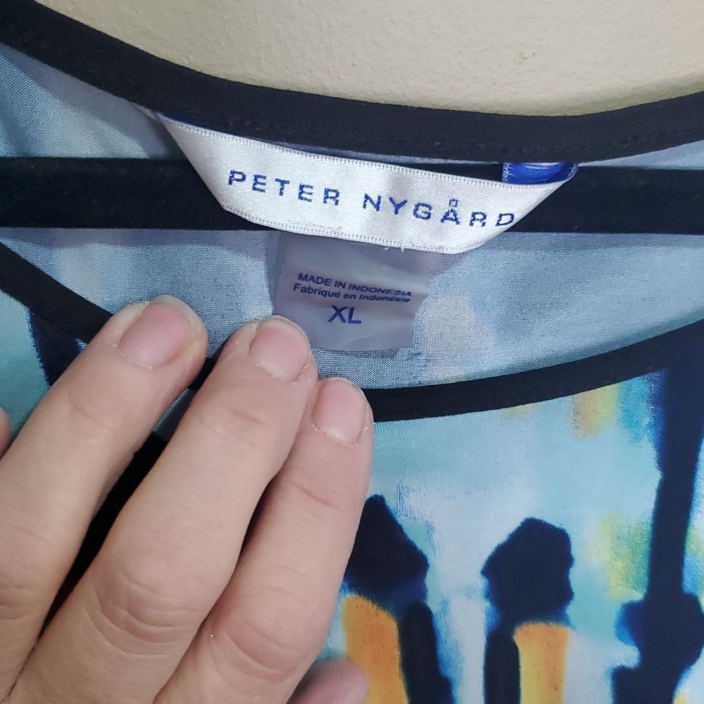Peter Nygard Abstract Multicolor Women's Top Size Xl - Picture 4 of 5